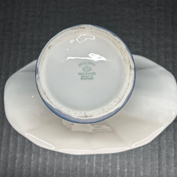 Vintage Meito China Japanese Flared Vase Porcelain Floral Motif Painted Japan - Picture 6 of 10